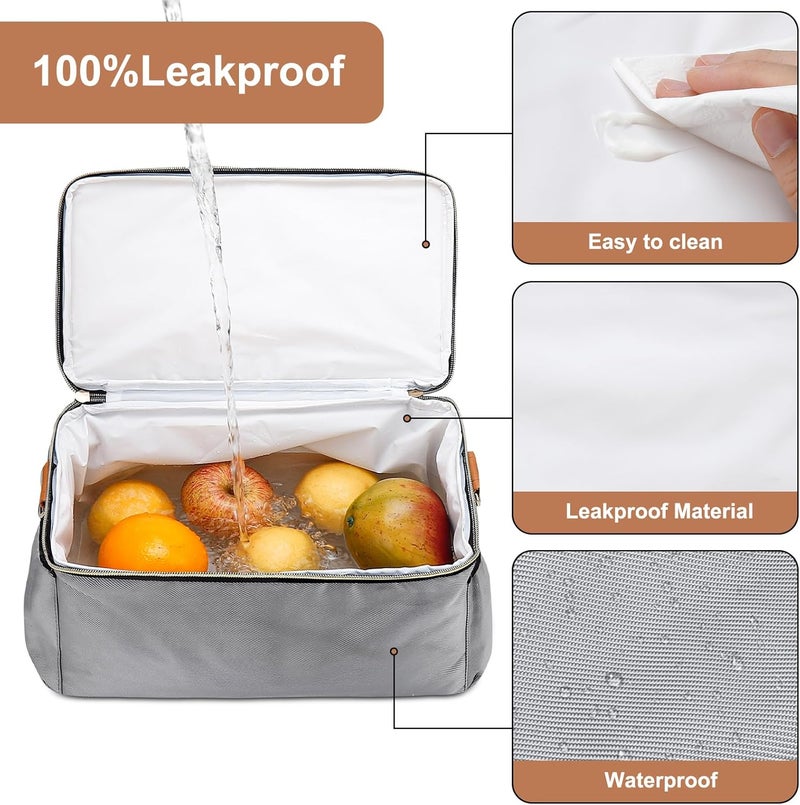 GDNasist Breastmilk Cooler Bag with 6 Ice Pack, Wearable Breast Pump Bag Compatible with Willow, Elvie, Medela & Momcozy M5/S12 Pro Pumps & Accessories for Work, Travel and Family Use Grey - Image 3